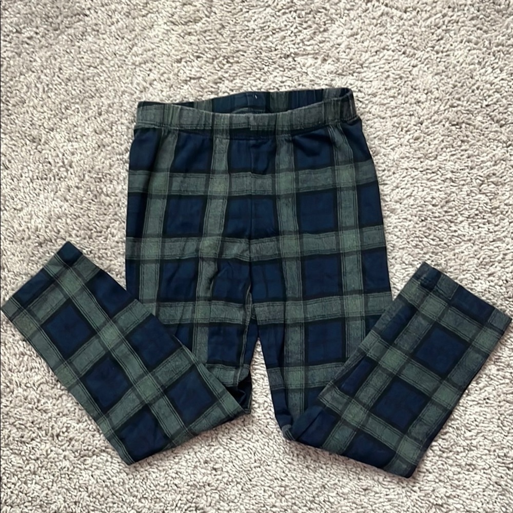 GAP Kids Plaid Leggings - Green and Blue